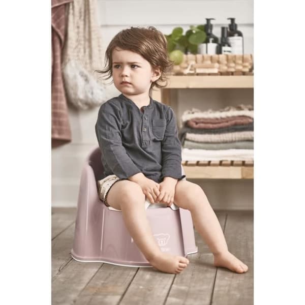 BABYBJÖRN Pottfåtölj, Pastellrosa/Vit