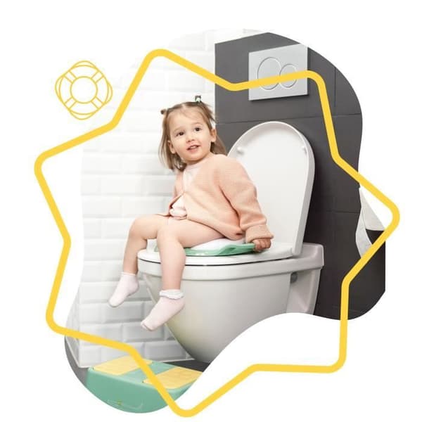 Badabulle Comfort WC-istuimen pienentäjä kahvoilla, liukumaton ja yleiskäyttöinen