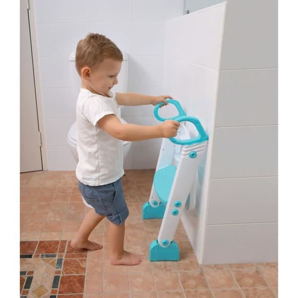 Toiletsæde reducer - DREAMBABY - STEP-UP - Toilettræningssæde - 2 justerbare positioner - Aqua