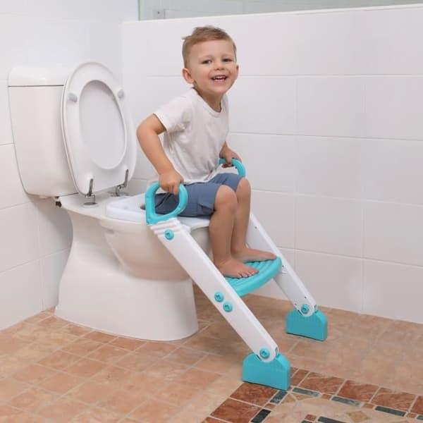 Toiletsæde reducer - DREAMBABY - STEP-UP - Toilettræningssæde - 2 justerbare positioner - Aqua