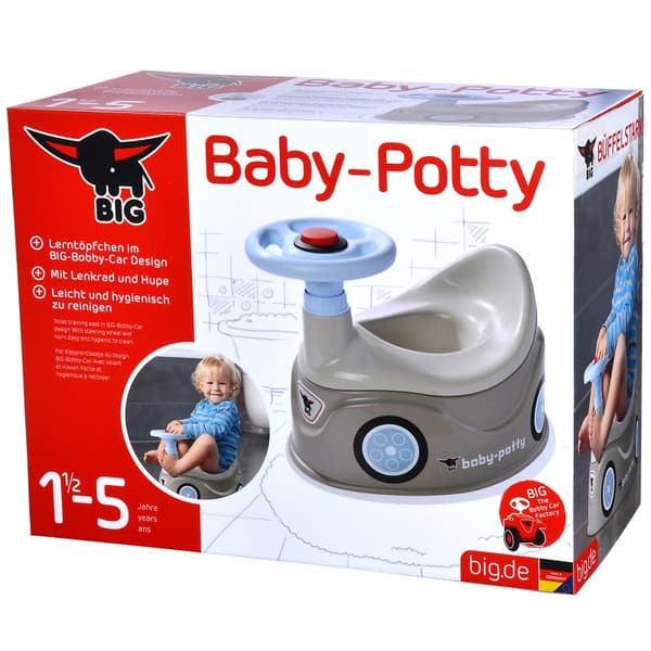 BIG Bobby Car Potta Harmaa Ohjauspyörällä