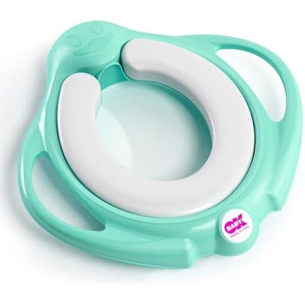 OKBABY Pinguo Soft - Mjuk toalettsits för barn, med 2 handtag - Turkos
