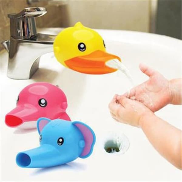 Pink Dolphin - Barnsäkerhet kranförlängning Baby tvätt diskbänk kranförlängning