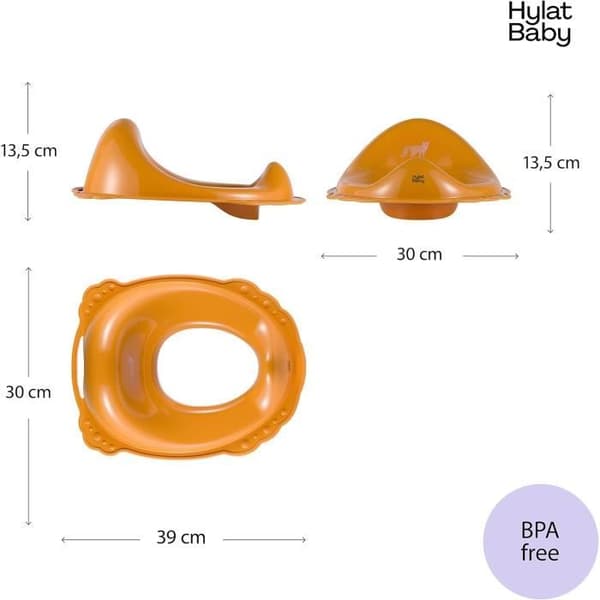 Toalettreducer Flicka/pojke - HYLAT - utan BPA - Från 24 månader eller 25 kg - Blandad - Fox: Orange - Tillverkad i EU