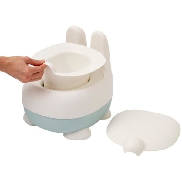 Lekfull potta - THERMOBABY - Kanin - Avtagbar skål