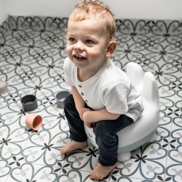 Lekfull potta - THERMOBABY - Kanin - Avtagbar skål