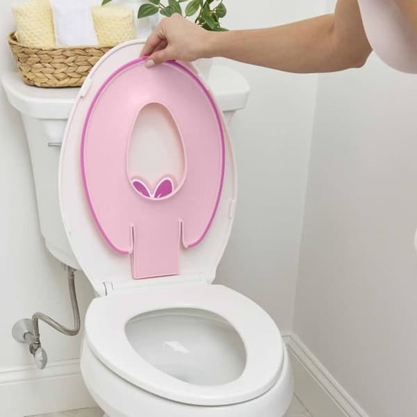 DISNEY BABY - MINNIE - Universell självhäftande toalettsitsreducerare för barn?, innovativ, snabb installation, semipermanent