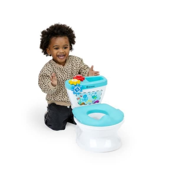 BABY EINSTEIN Mini barntoalett med toalettreducerare, musikalisk spolning