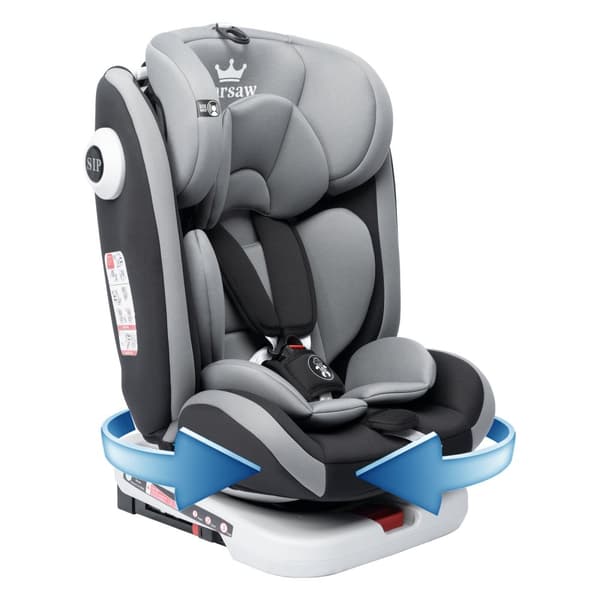 Børnesæde til bil, 360° rotation, ISOFIX-installation, justerbar rygvinkel