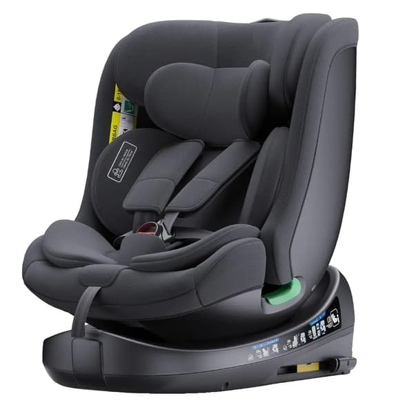 Børnesikkerhedsautostol, fem-punkts sele, justerbar sædestil, ISOFIX-tilslutning,Bilstol Sort