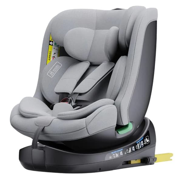 Barnsäkerhetsbilbarnstol, fempunktsbälte, justerbar sits, ISOFIX-koppling,Bilbarnstol Grå