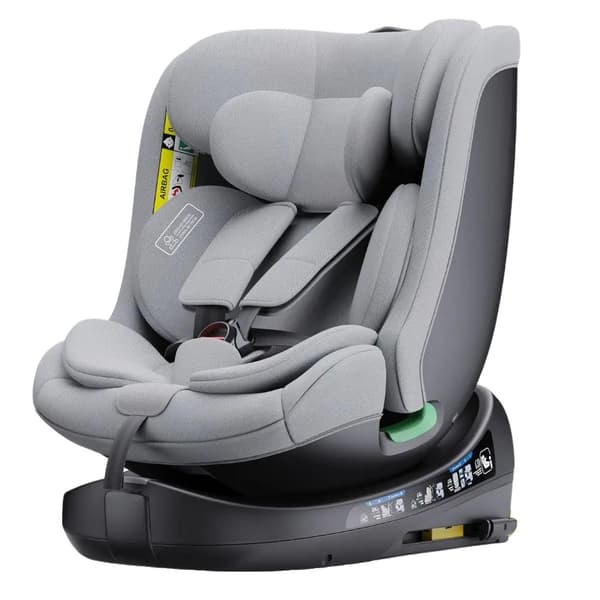 Barnsäkerhetsbilbarnstol, fempunktsbälte, justerbar sits, ISOFIX-koppling,Bilbarnstol Grå