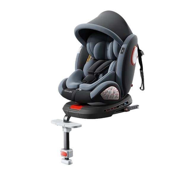 Isofix-vauvan turvaistuin, 360° kääntö, 15-36 kg painoluokka,DPC007-HARMAA