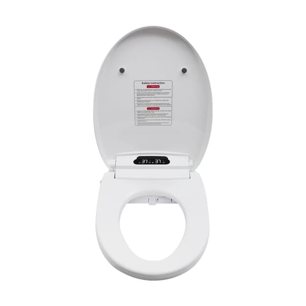 Bidet Toilet Cover Seat, 1300W, Automatisk Betjening, Justerbar Temperaturkontrol,Eu stik, 220V-230V, Hvid