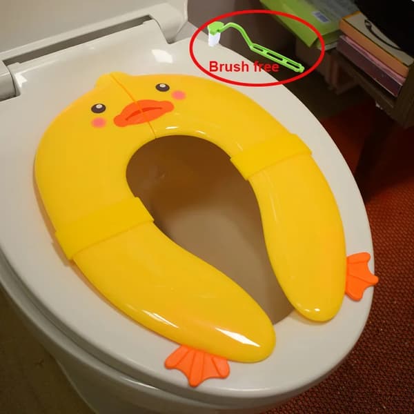 Toalett, Bärbar Design, Bekväm Användning,Gul anka 1borste