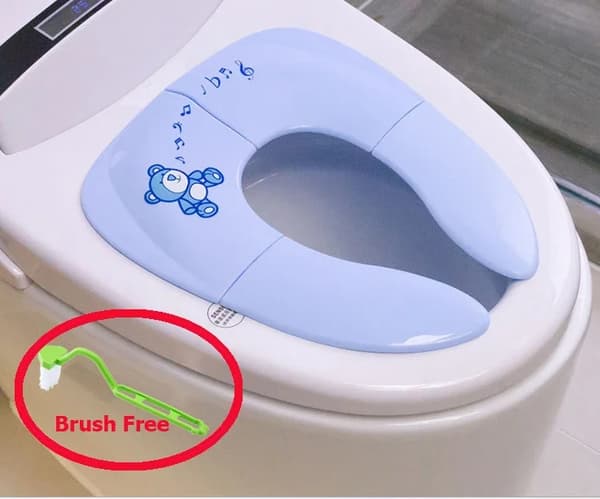Toilet, Bærbar Design, Behagelig Brug,Blå 1 pensel