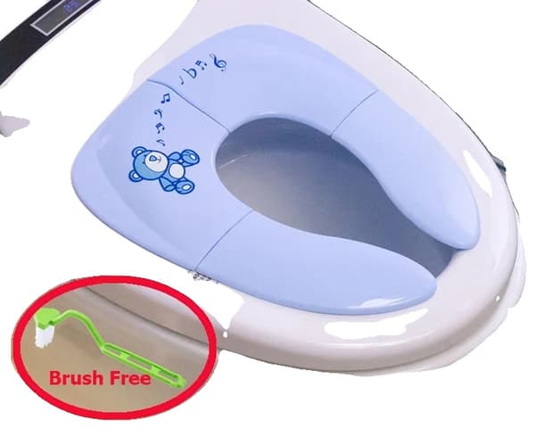 Toilet, Bærbar Design, Behagelig Brug,Blå 1 pensel