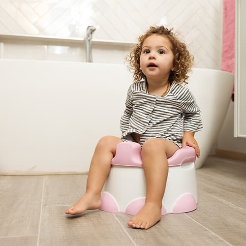Bumbo Step N Potty - potta med stegpall, Rosa