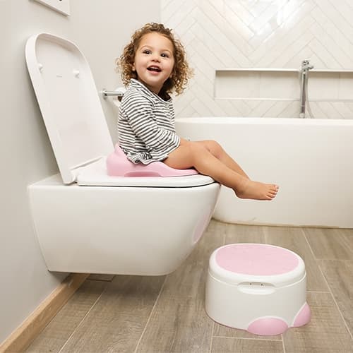 Bumbo Step N Potty - potta med stegpall, Rosa