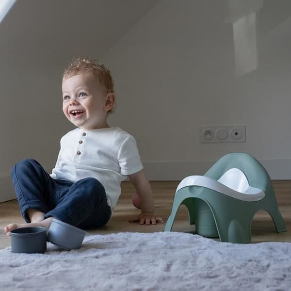 Potta - THERMOBABY - IDEO - Salviagrön - Med avtagbar skål, ergonomisk och robust