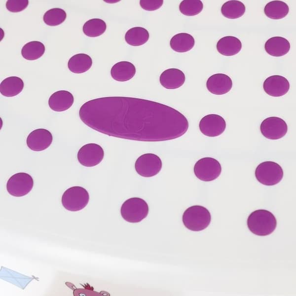 MILL'O BABY Fotpall Vit Lila Dekor Flodhäst