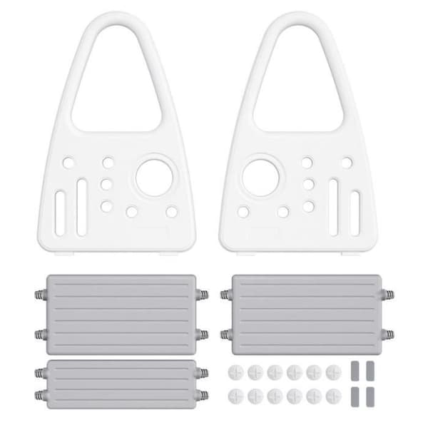 YUENFONG trapppall för barn - 2 trappsteg - hopfällbar trapppall i plast - för kök och badrum - grå