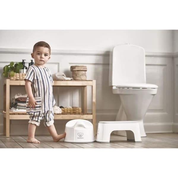 BABYBJÖRN Step pall, Vit/Grå