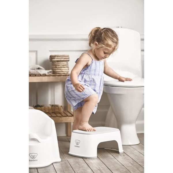 BABYBJÖRN Step pall, Vit/Grå