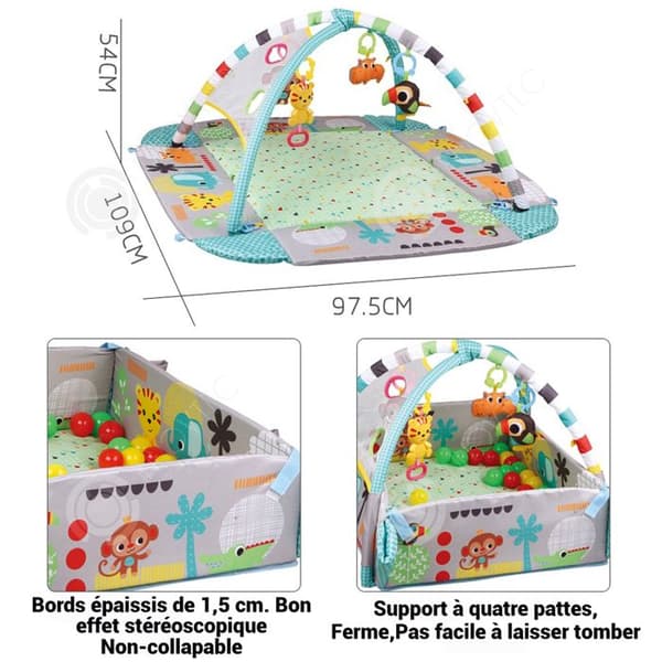 INN Babys gymmatta Material persikohud Funktion musikalisk Stimulera babys motoriska och intellektuella utveckling Lekmatta