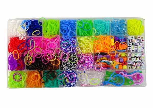 A set of rubber bands for making jewelry