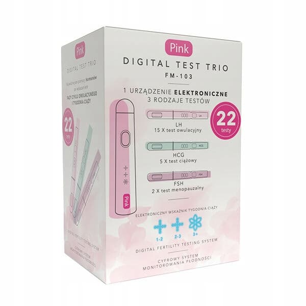 Digitaalinen Test Trio -hedelmällisyysseurantajärjestelmä 3 testityyppiä