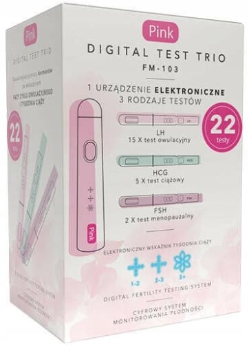 Digitaalinen Test Trio -hedelmällisyysseurantajärjestelmä 3 testityyppiä