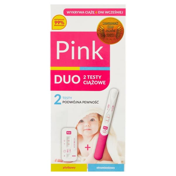 PINK DUO plade- og stream-graviditetstest 2 stk.