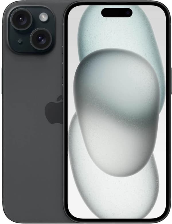 Begagnad iPhone 15 128GB Svart Grade A+ Premium 100% Batteri Svart