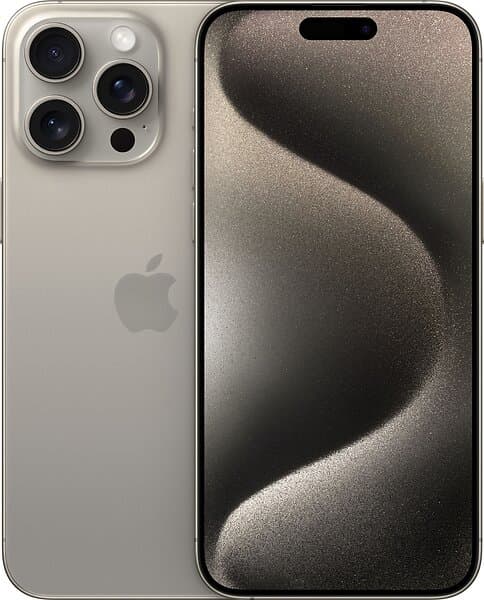 Begagnad iPhone 15 Pro 128GB Grå Grade  A+ Premium 100% Batteri Titan