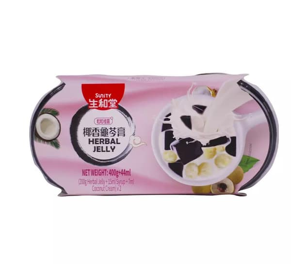 Ört Jelly Med Kokosnöt Kräm Smak 222gx2st/Förp Sheng He Tang