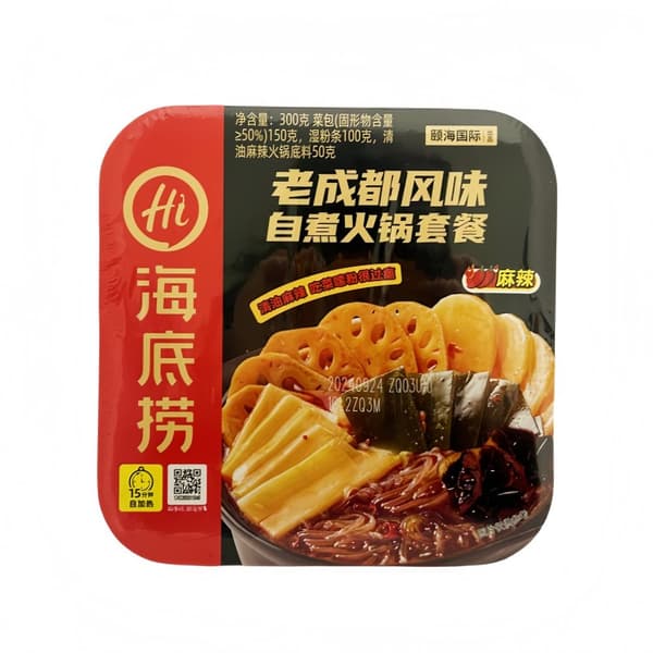 Snabb Hot Pot-Hot Spicy Smak 300g LCD Haidilao Kina
