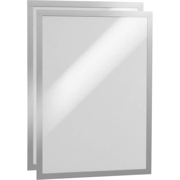 Durable 487323 DURAFRAME A3 - 4873 Informationsram, självhäftande DIN A3 Silver (B x H) 325 mm x 445 mm 2 st