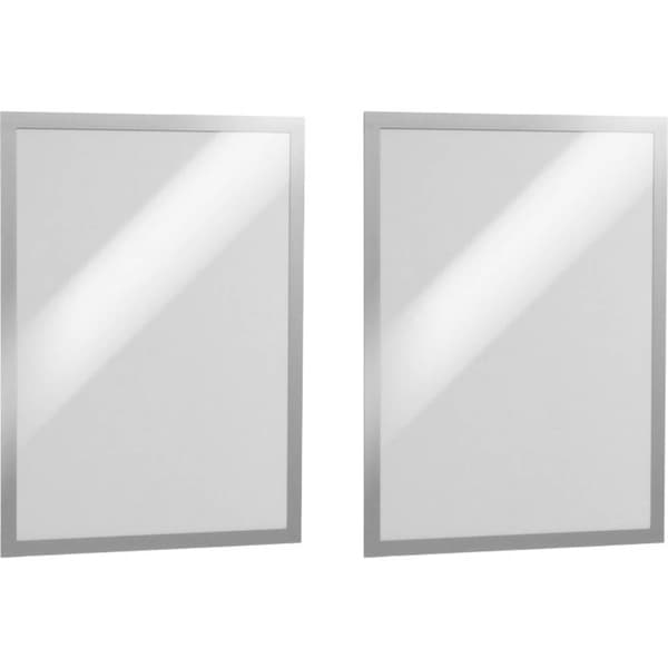 Durable 487323 DURAFRAME A3 - 4873 Informationsram, självhäftande DIN A3 Silver (B x H) 325 mm x 445 mm 2 st