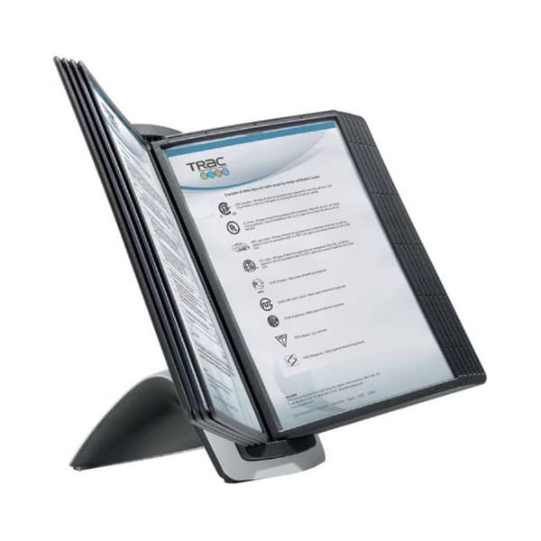Durable Stativ för genomskinlig tavla SHERPA STYLE TABLE 10 - 5855 Svart DIN A4 Antal inkluderade skärmar 10