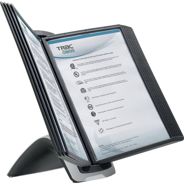 Durable Stativ för genomskinlig tavla SHERPA STYLE TABLE 10 - 5855 Svart DIN A4 Antal inkluderade skärmar 10