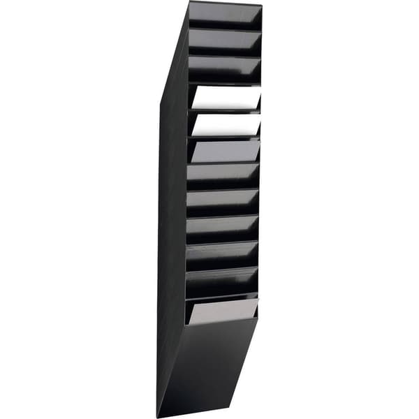 Durable flexxibox 12 A4 informationsbladshållareset, 12 fack för DIN A4 stående format svart mått. (B x H x T) 240 x 11