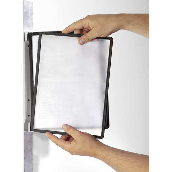 Durable Vägghållare för genomskinlig tavla VARIO MAGNET WALL 5 Svart DIN A4 Antal inkluderade skärmar 5