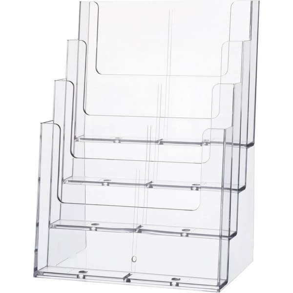 Helit H2352402 Prospektstativ Glasklar DIN A4 hög Ytantal 4 1 st (B x H x D) 240 x 340 x 192 mm