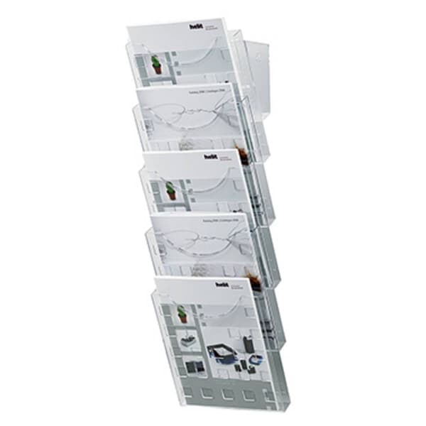 Helit H6103102 Prospekthållare Glasklar DIN A4 Ytantal 5 1 st (B x H x D) 241 x 578 x 150 mm