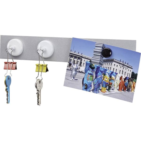 Maul Magnet (Ø x H) 36 mm x 36 mm rund , med krok Vit 5 st 6158002