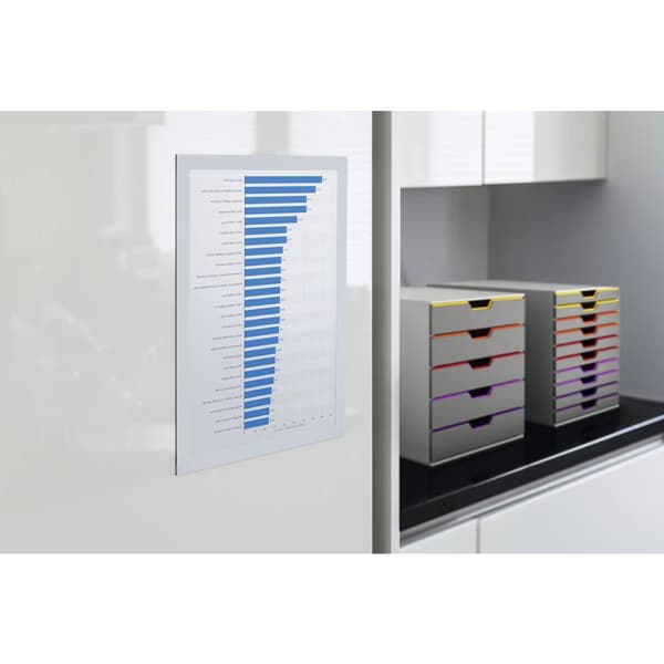 Durable 487202 DURAFRAME A4 - 4872 Informationsram, självhäftande DIN A4 Vit (B x H) 236 mm x 322 mm 2 st