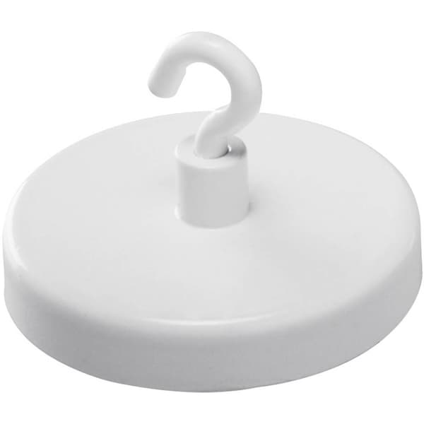 magnetoplan Krokmagnet (Ø) 47 mm rund , med krok Vit 1 st 52647