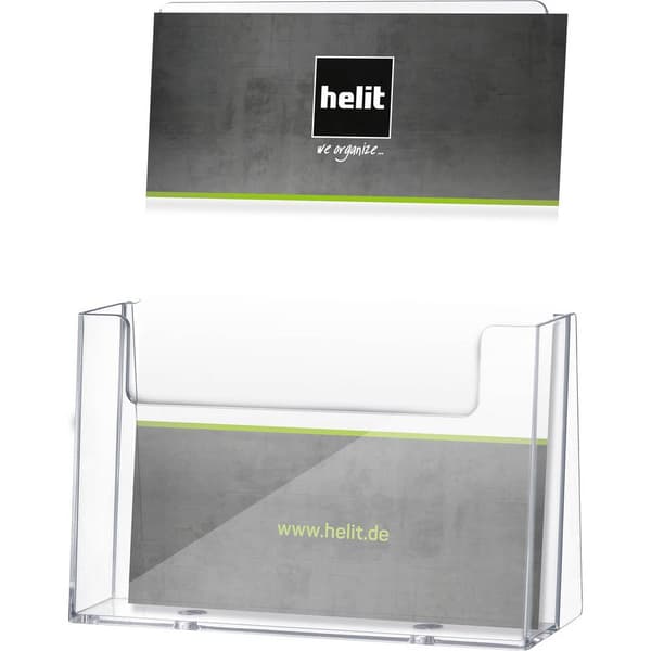 Helit H2352102 Prospekthållare Glasklar DIN A5 hög Ytantal 1 1 st (B x H x D) 166 x 210 x 67 mm
