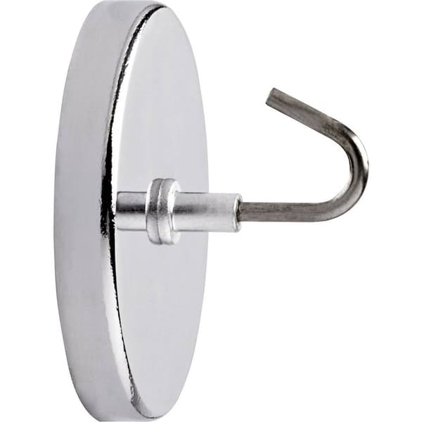 Maul Magnet (Ø x H) 52 mm x 31 mm rund , med krok Silver 1 st 6155596